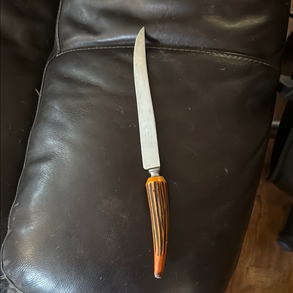 Orange and Black Kitchen Knife with Sleek Design